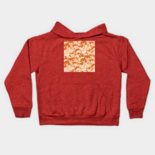 Happy cats faces (orange) Kids Hoodie